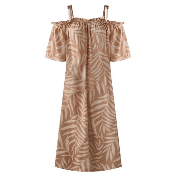 ANTHROPOLOGIE • Conditions Apply Fern TieStrap Kaftan Maxi Beach Hawaii Dress - Picture 1 of 10